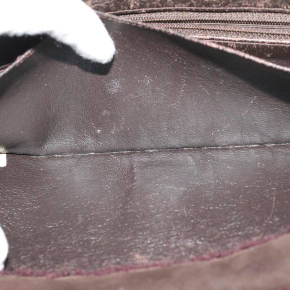 CHANEL Turn Lock Shoulder Bag Mouton Brown CC Auth 57346 - Picture 11 of 16